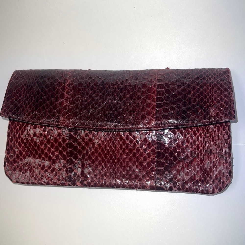 Marshall Field’s Vintage Python Snakeskin Clutch … - image 1